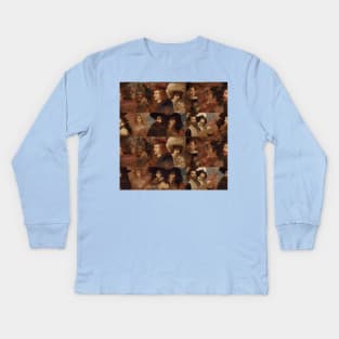 Rembrandt Paintings Mashup Kids Long Sleeve T-Shirt